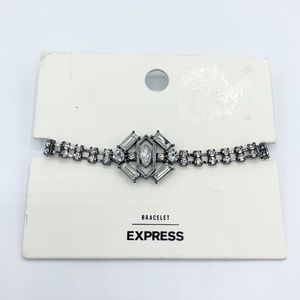 Express Silver Jeweled Bracelet